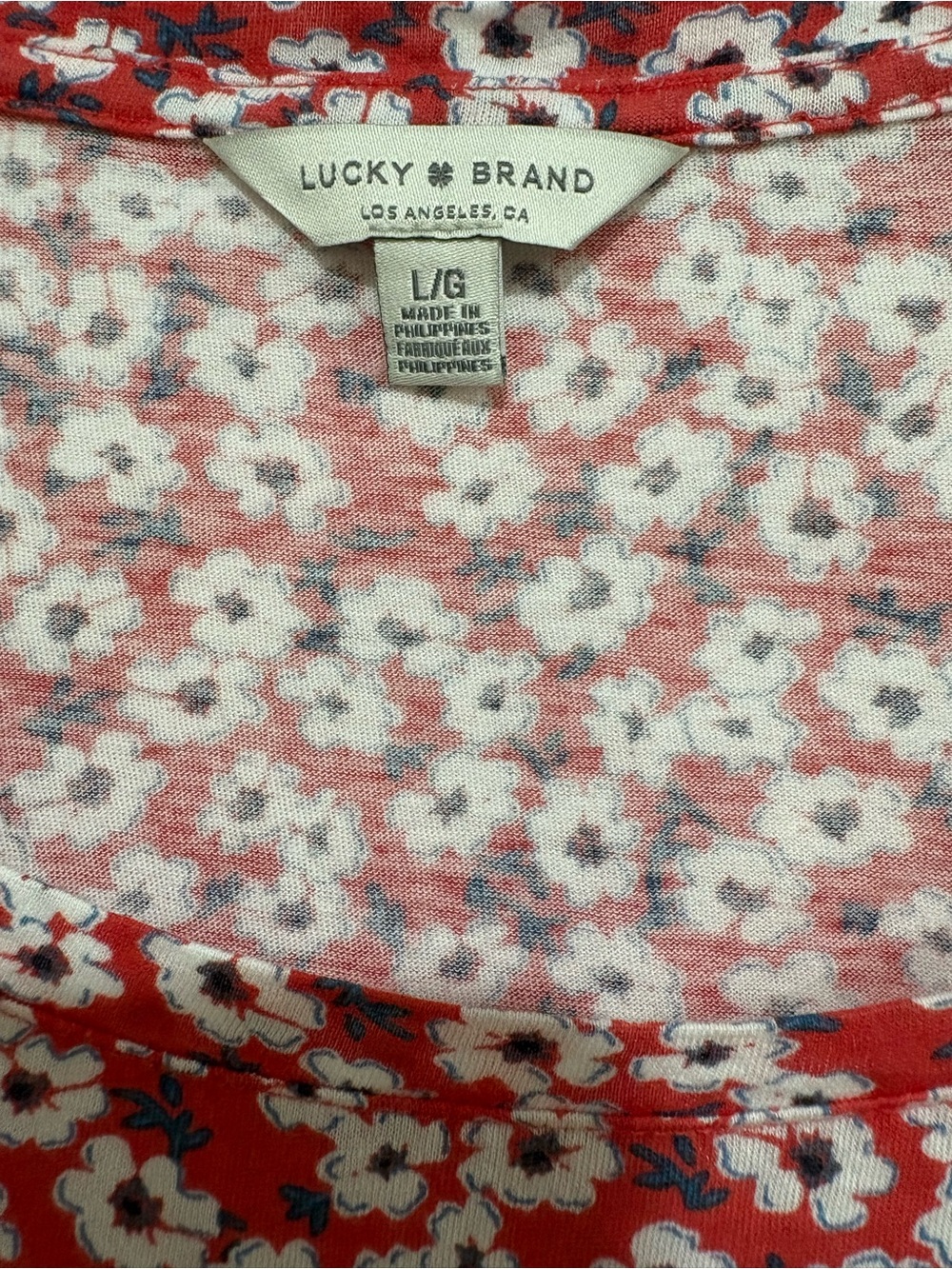 Lucky Brand Ditsy Daisy Floral Tee | Size Large - Picture 6 of 7